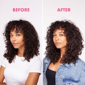 Umberto Giannini being scrunched into damp curly hair to reduce frizz