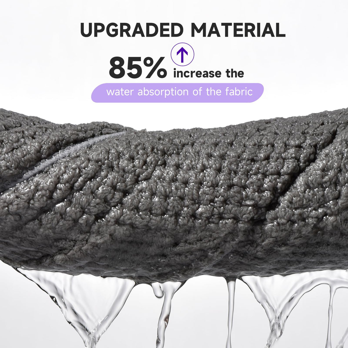 Umisleep button and loop detail keeping towel secure for hands-free convenience