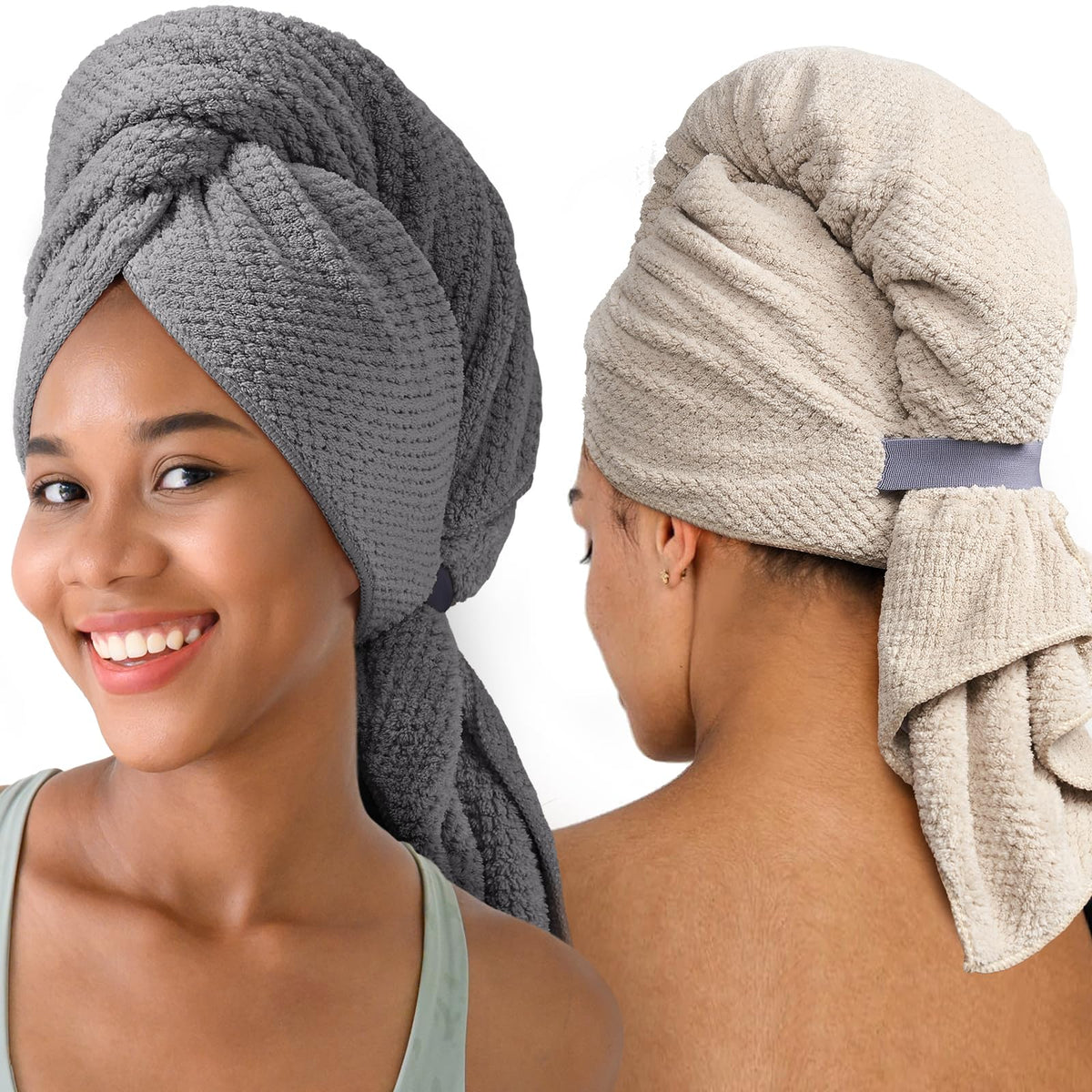 Umisleep front packaging showing two-color towel set and convenience