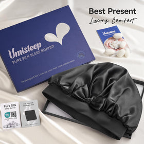 Umisleep interior lining close-up showing smooth mulberry silk surface, reduces friction