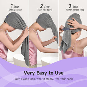 Umisleep wrapped around long straight hair showing full coverage