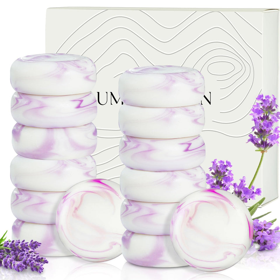 Umpeimvon front packaging showing lavender mini bars and travel convenience
