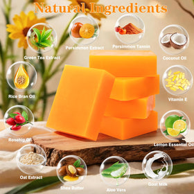 Umpeimvon ingredients layout highlighting persimmon and green tea benefits