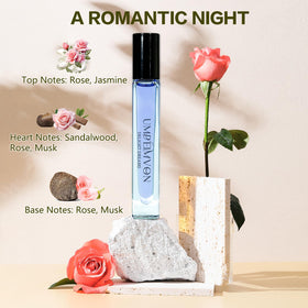 Umpeimvon perfume oil dabbed on skin showing texture and long-lasting adherence benefit