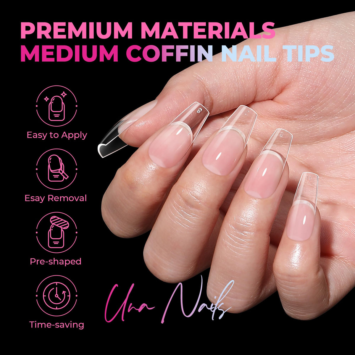 UNA GELLA 15 sizes arranged in chart showing precision fit benefit