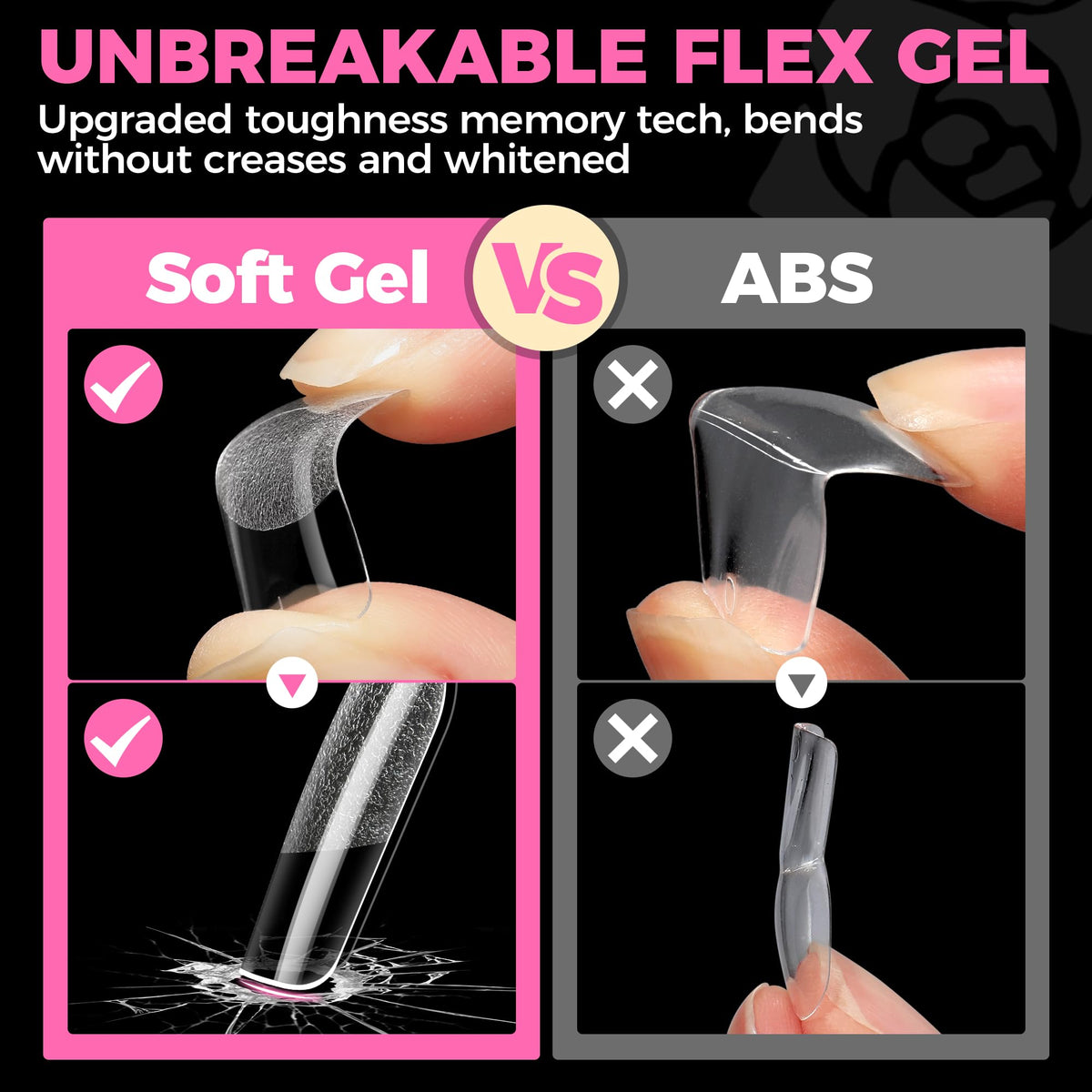 UNA GELLA demonstration of glue application for faster press-on benefit