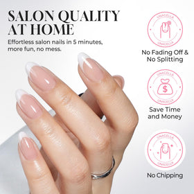 UNA GELLA nail file and wooden cuticle stick for neat preparation benefit