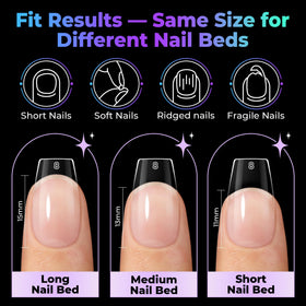 UNA GELLA application with glue showing easy bonding and fast use benefit