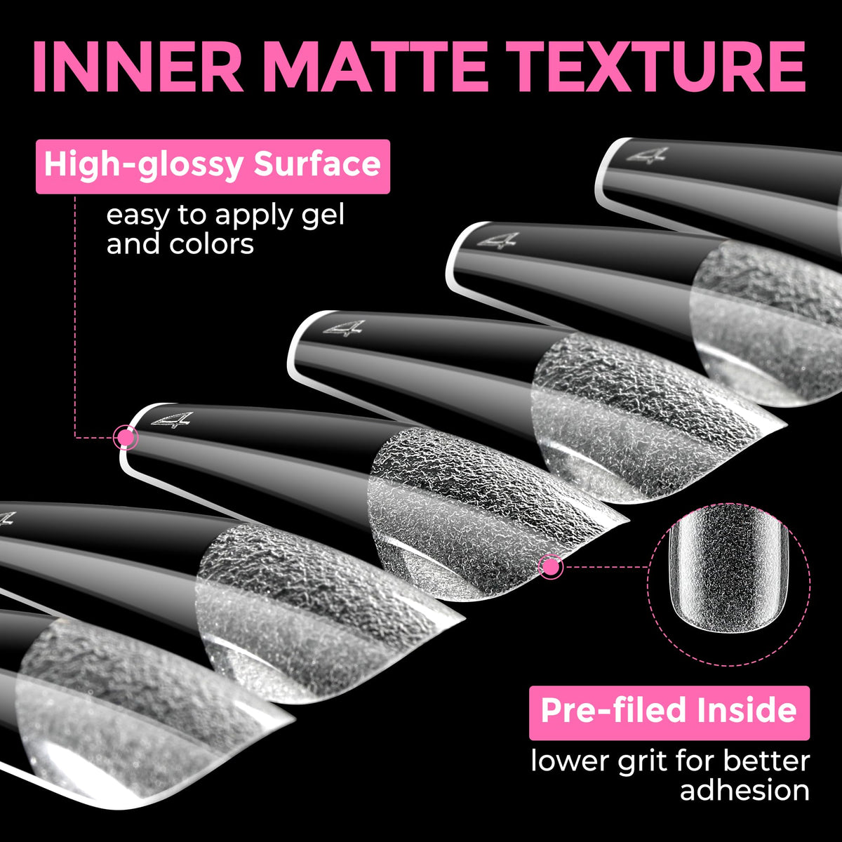 UNA GELLA clear tips staged for nail art showing versatile blank canvas benefits