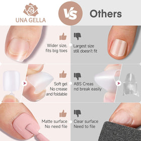 UNA GELLA butterfly handle detail for easier placement and precise glue application