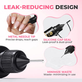 UNA GELLA glue cap and nozzle detail for secure storage