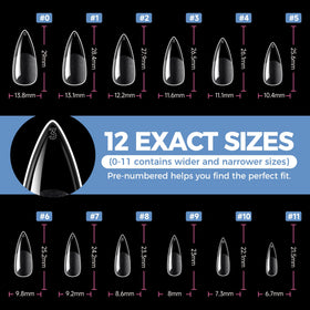 UNA GELLA clear tip surface close-up displaying smooth base for polish adhesion