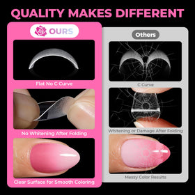 UNA GELLA clear top surface with polish swatch, preserves color vibrancy