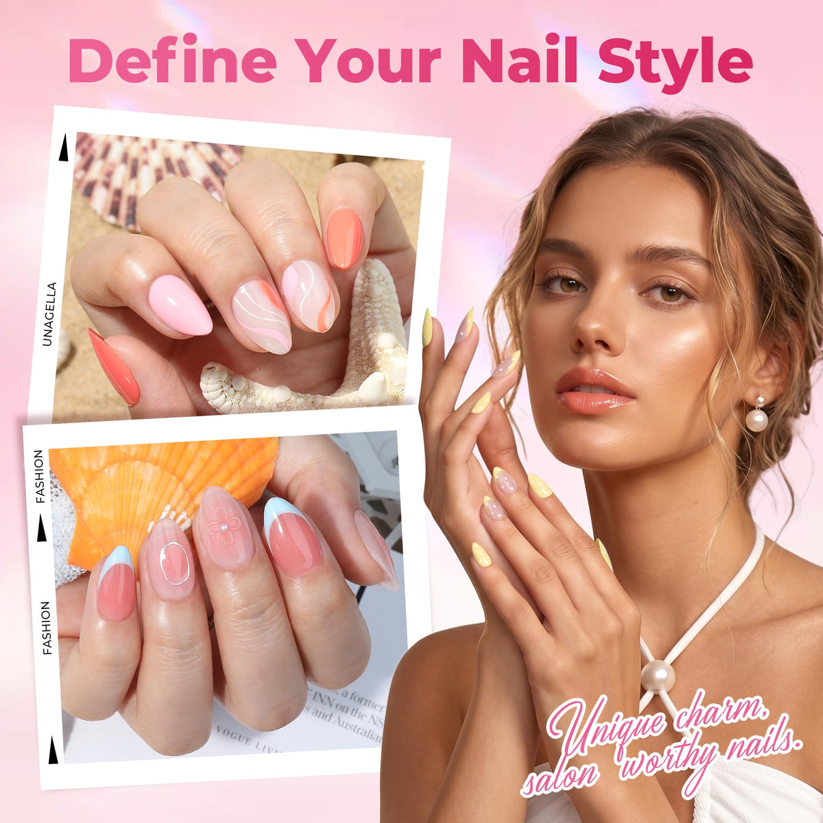 UNA GELLA close-up of ultra-thin edge, blends seamlessly with natural nail