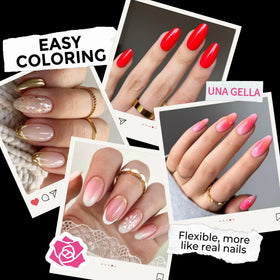 UNA GELLA close-up of soft gel texture for smooth polish adhesion