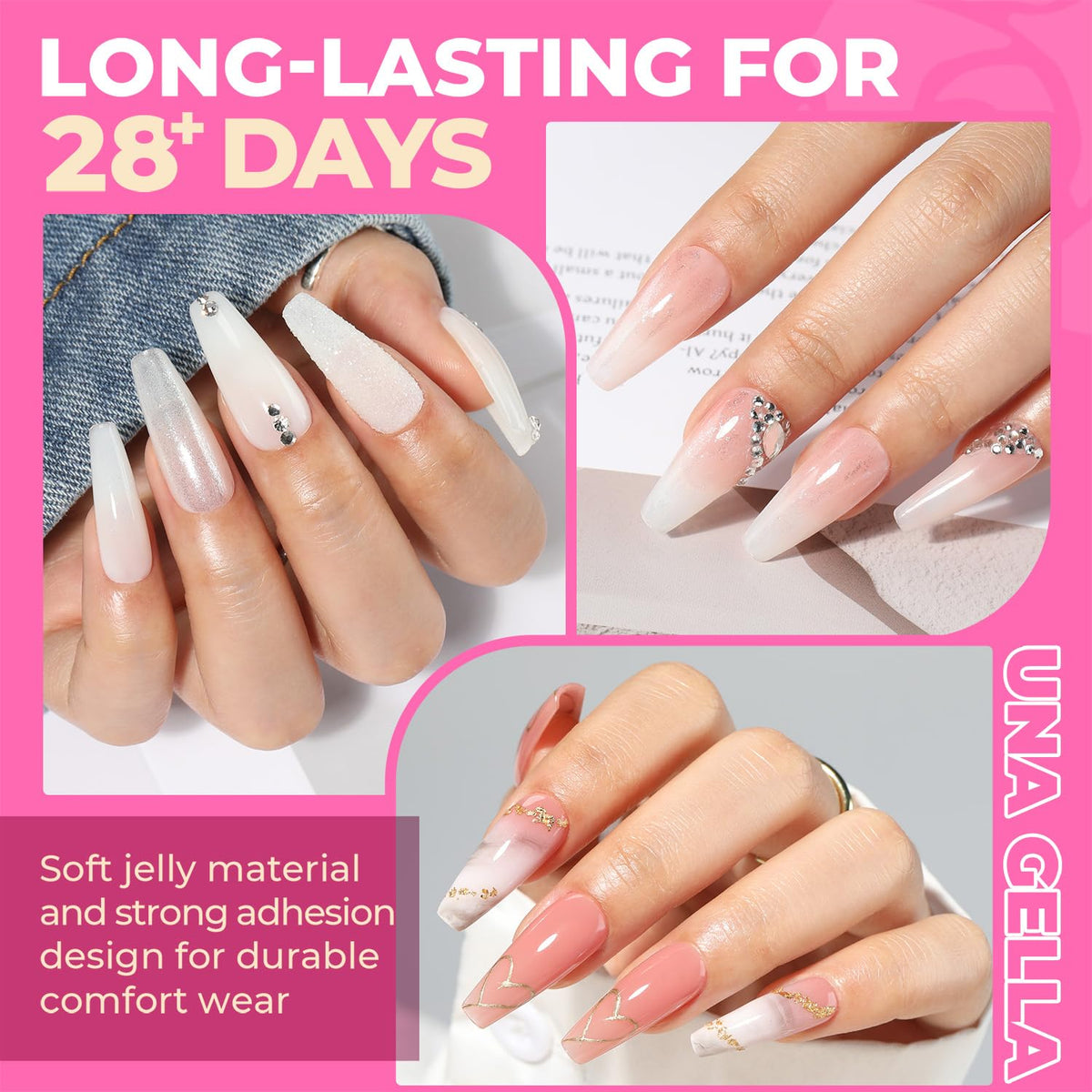 UNA GELLA close-up of tip edge highlighting smooth curve for comfort