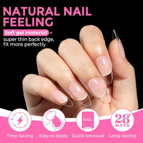 UNA GELLA close-up of inner matte texture improving adhesion for longer wear