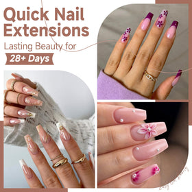 UNA GELLA close-up of thin back edge showing flush fit for natural nail comfort