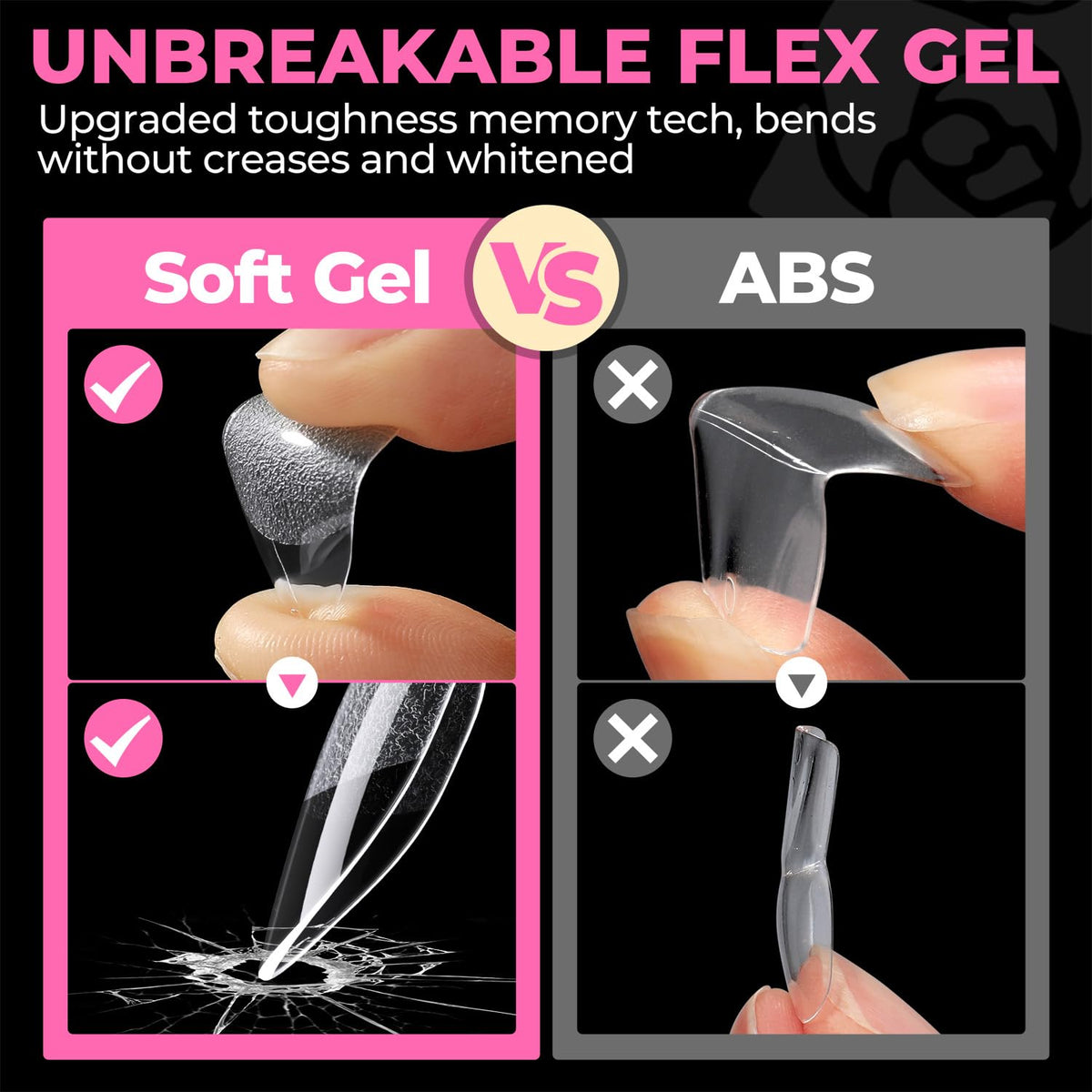 UNA GELLA all 504 tips spread out indicating long-lasting supply