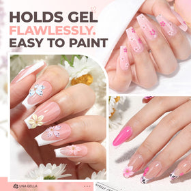 UNA GELLA close-up of pre-buffed surface highlighting smooth polish adherence