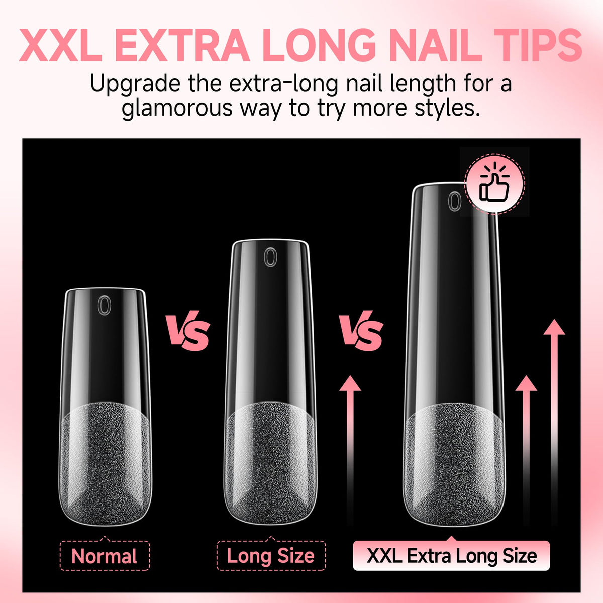 UNA GELLA tip filed into stiletto shape showing customization options and smooth finish