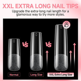 UNA GELLA tip filed into stiletto shape showing customization options and smooth finish
