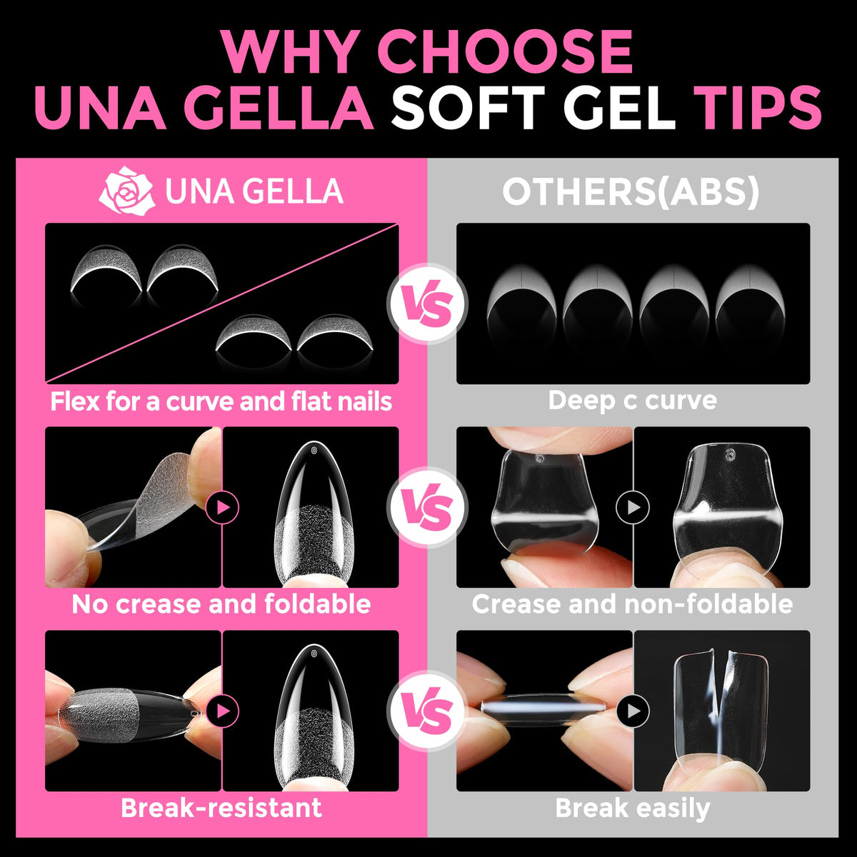 UNA GELLA finished French-style nails demonstrating polished look