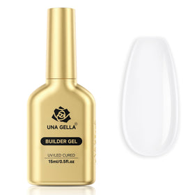 UNA GELLA front bottle showing clear builder gel for easy identification and fast use