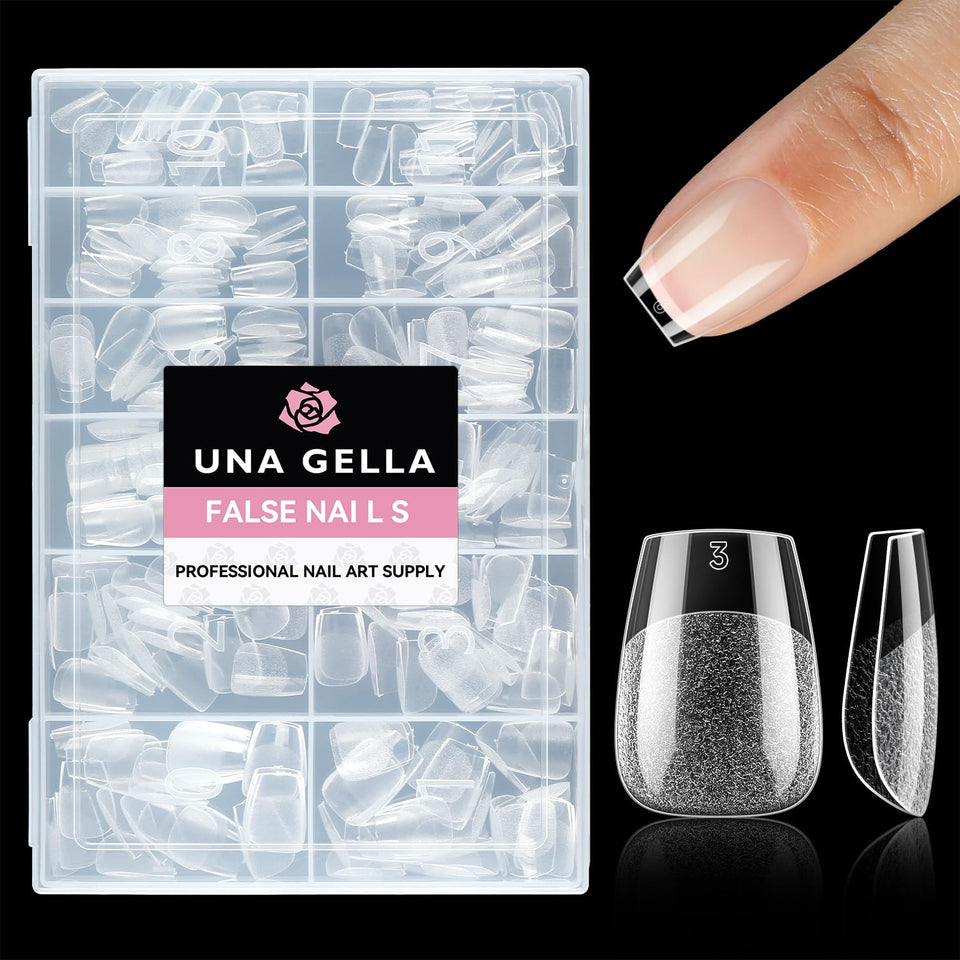 UNA GELLA front packaging showing 216-piece set and benefits