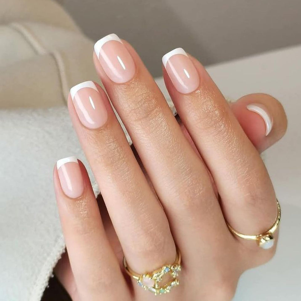 UNA GELLA front packaging showing nude pink French tip set and accessories