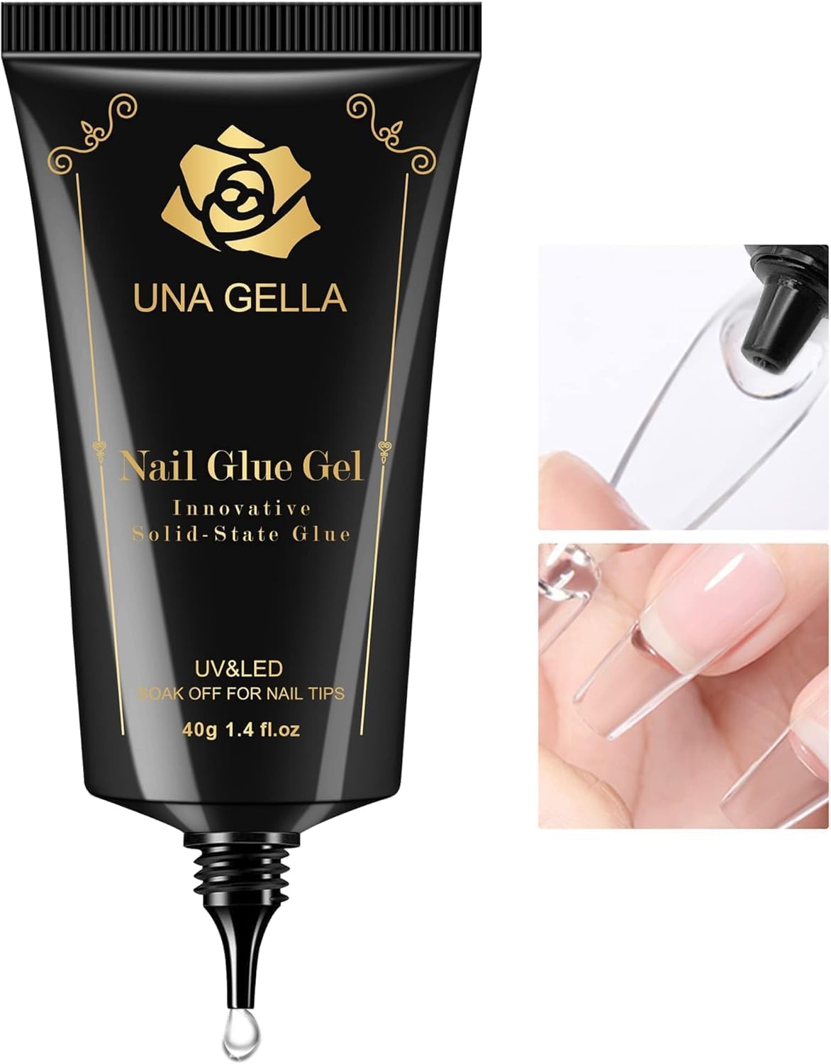 UNA GELLA front packaging showing clear adhesive and brand