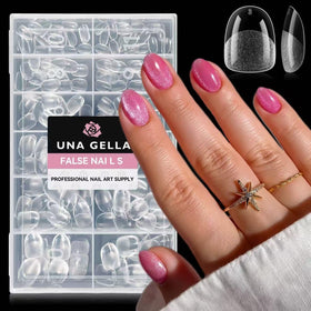 UNA GELLA front packaging showing 216-piece kit and 12 sizes for versatile use