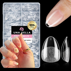UNA GELLA front packaging showing full 504-piece set and box benefit