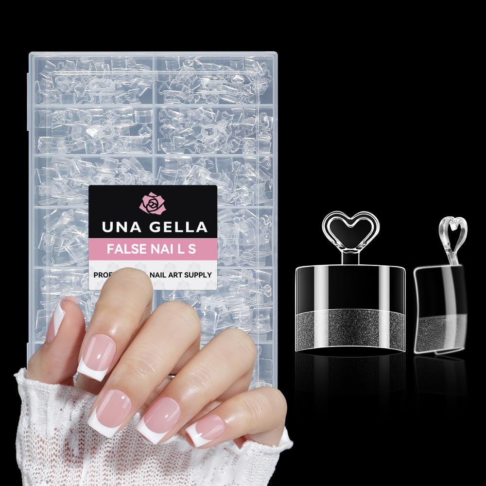 UNA GELLA front packaging showing 504 clear gel tips benefit quick selection