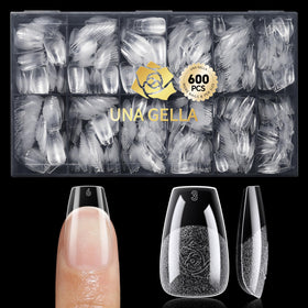 UNA GELLA front packaging showing 600-piece kit and box, clear organization benefit