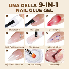 UNA GELLA filling gap between tip and nail close-up for seamless transition benefit