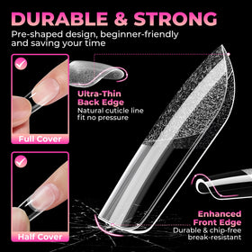 UNA GELLA underside half-matte texture improving glue adhesion benefit