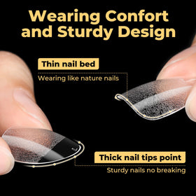 UNA GELLA tip in hand to show scale and comfortable length