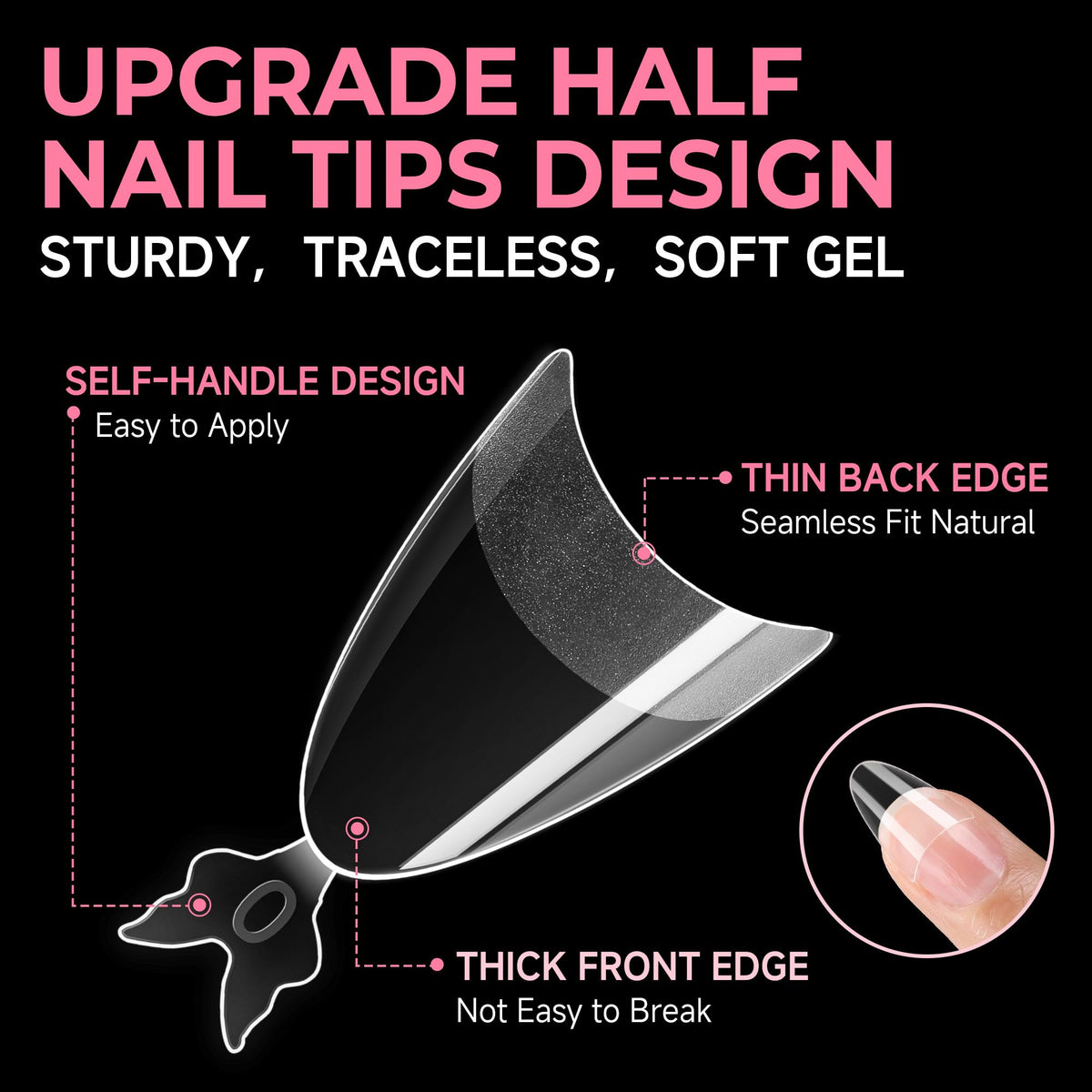 UNA GELLA tips held in hand to show scale and quick selection benefit
