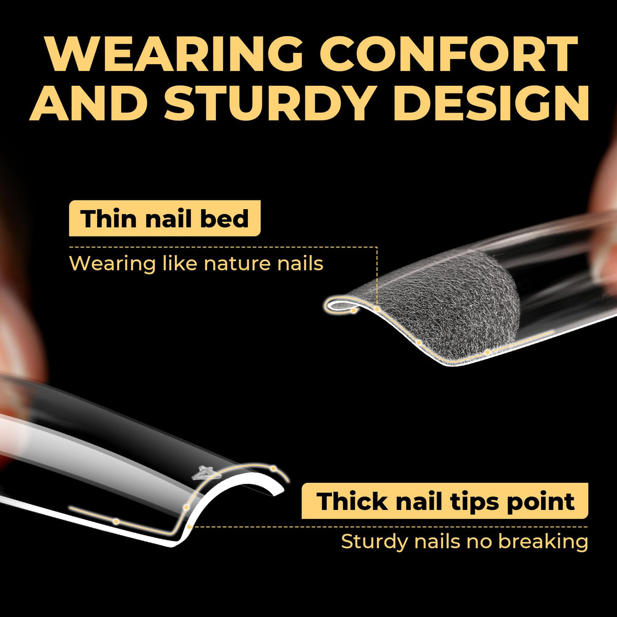 UNA GELLA in-salon application with technician applying a tip cleanly