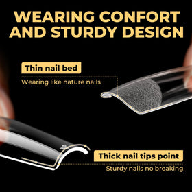 UNA GELLA in-salon application with technician applying a tip cleanly