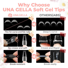 UNA GELLA application demo with tips being glued for fast salon-style results
