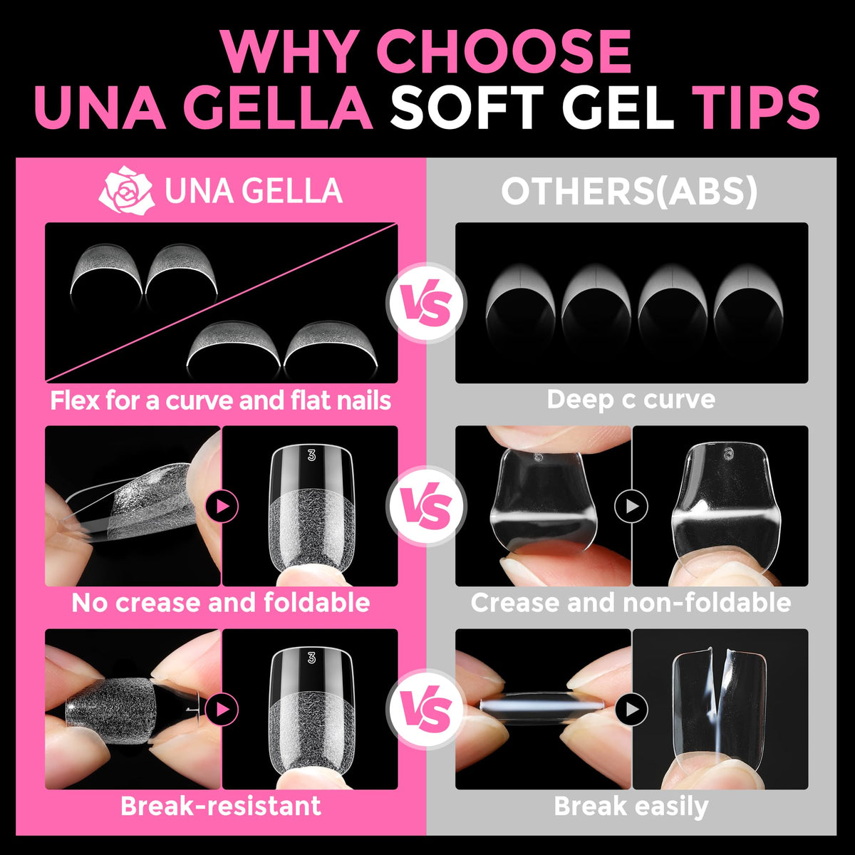 UNA GELLA application image showing glue/gel use for secure bonds