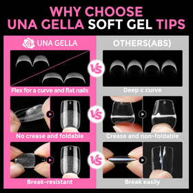 UNA GELLA application image showing glue/gel use for secure bonds