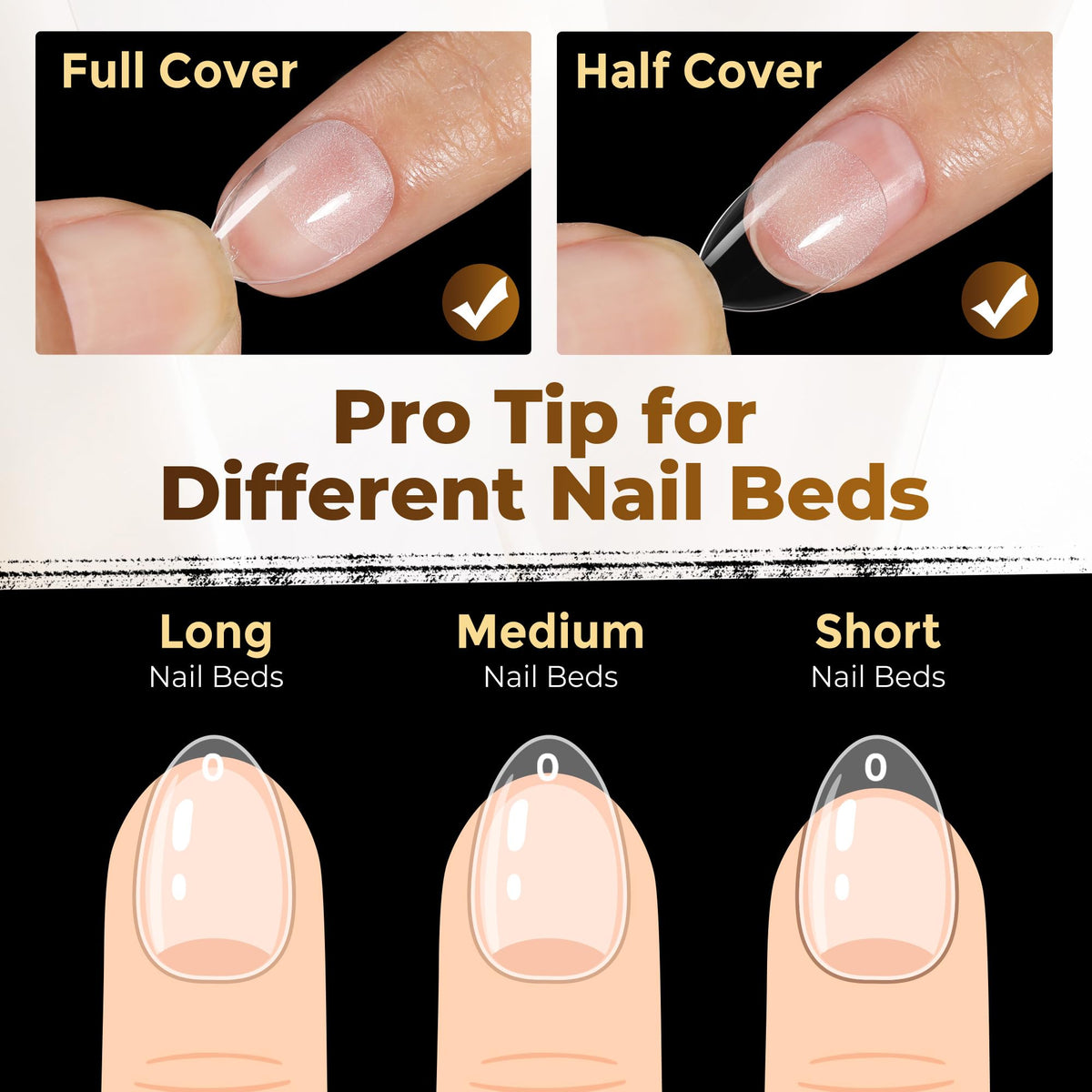 UNA GELLA tips applied during a home manicure for easy DIY