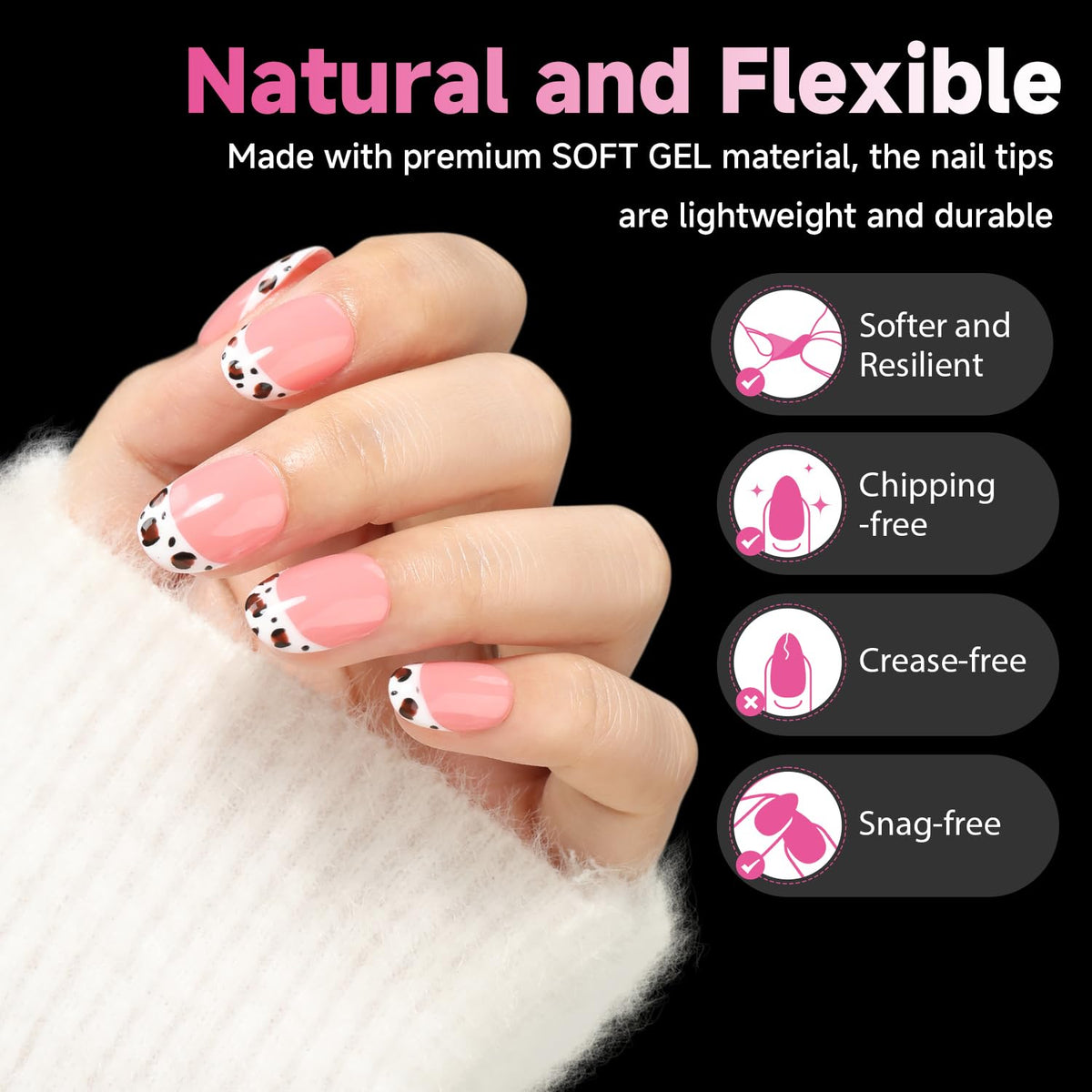 UNA GELLA in-use pressing a tip onto natural nail for easy DIY