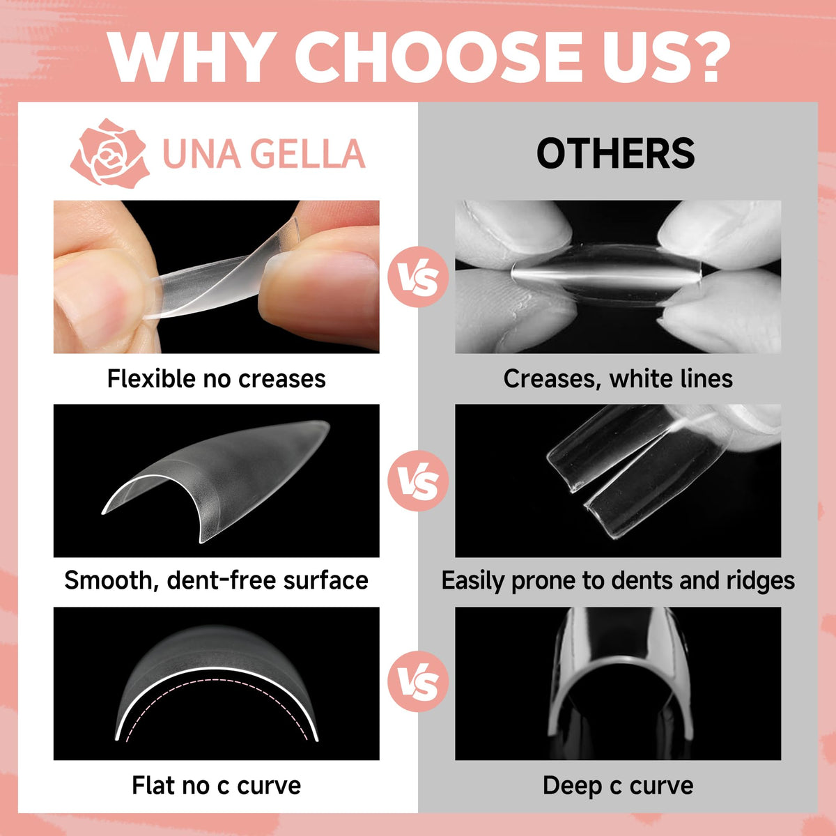 UNA GELLA in-use press-on application for fast salon-style nails