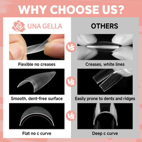 UNA GELLA in-use press-on application for fast salon-style nails