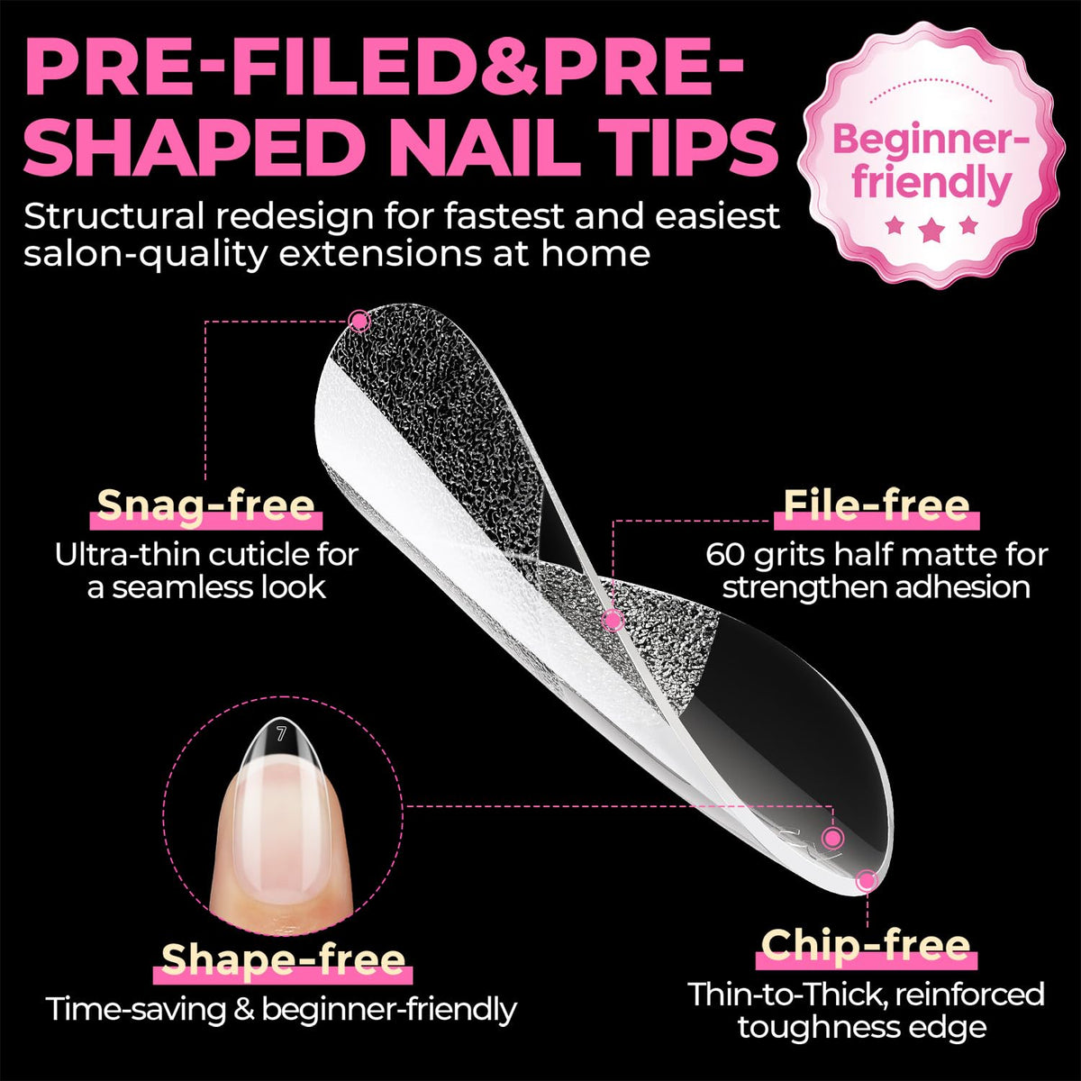 UNA GELLA tip being pressed on nail showing fast at-home application