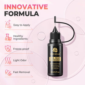 UNA GELLA in-use removing press-on nail quickly and minimizing damage